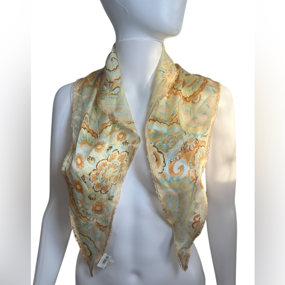 Talbots 100% Silk Scarf with Floral Design
